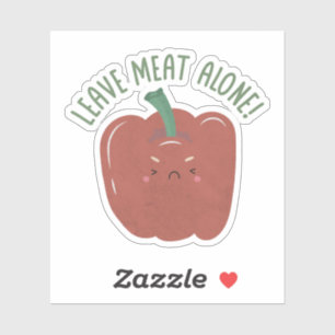 Sticker Pun végétal : laissez la viande seule