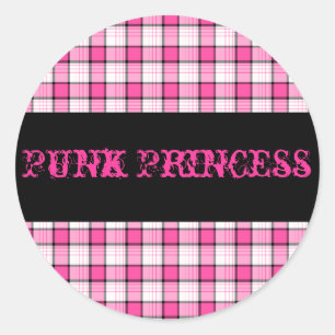 Sticker Punk Princess rose et noir
