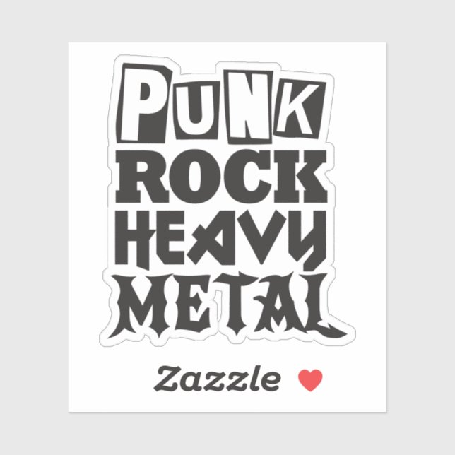 Sticker Punk Rock Metal lourd (Feuille)