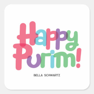 Sticker Purim Carré amusant