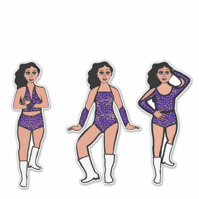 Sticker Purple Gold Dots #2 (Devant)