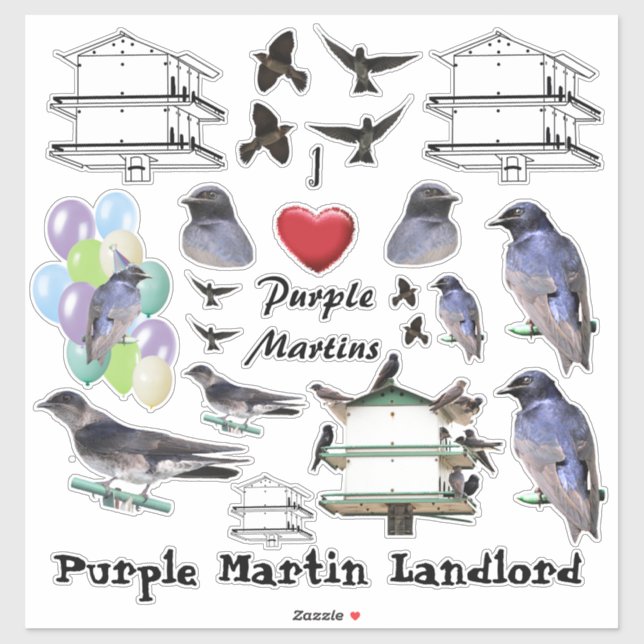 Sticker Purple Martin Love (Feuille)