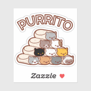 Sticker PURRITO PYRAMID Cat Burrito