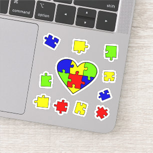 Sticker Puzzle d'acceptation de l'autisme Journée de sensi