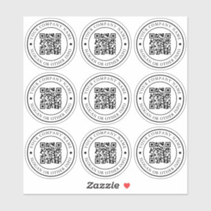 Sticker QR Code Site Web Lien Cercle Entreprise Personnali