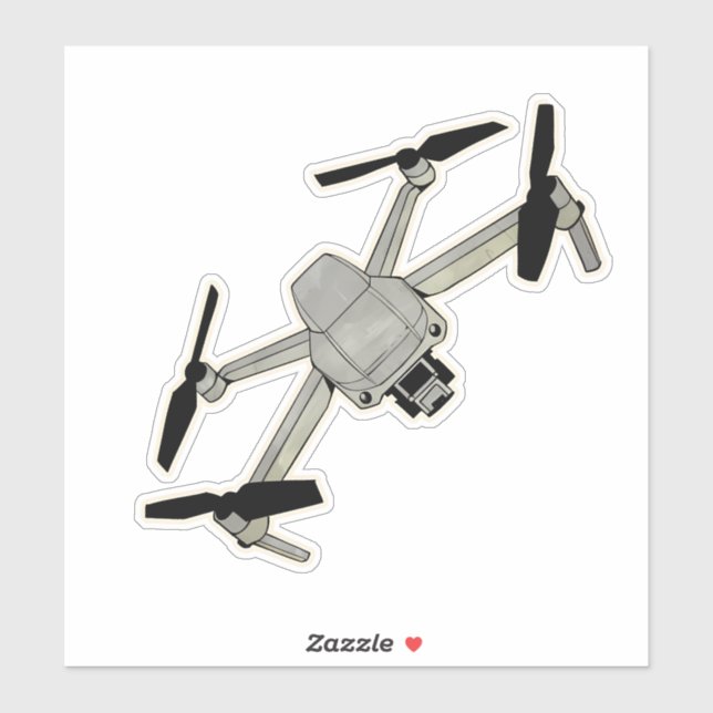 Sticker Quadcopter, drone, drone (Feuille)