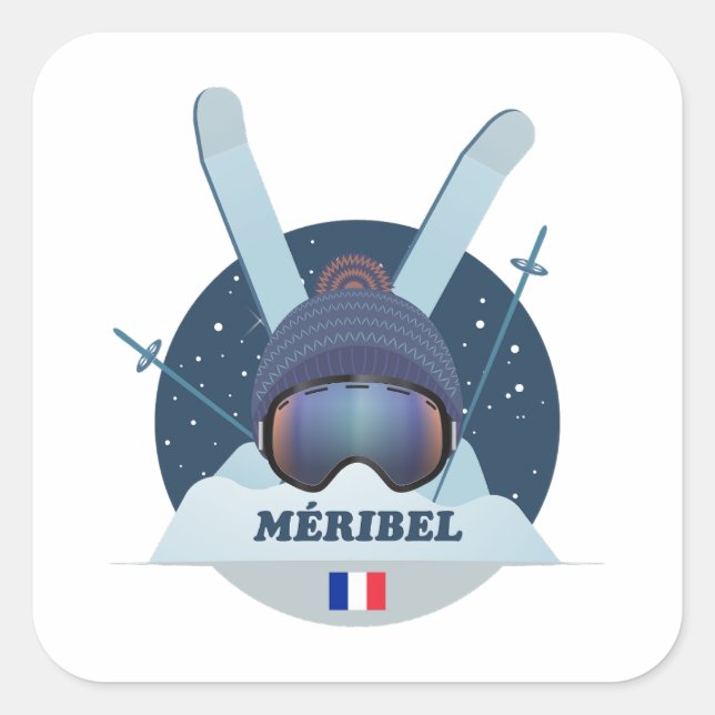 Sticker Quadrat Meribel (Vorderseite)