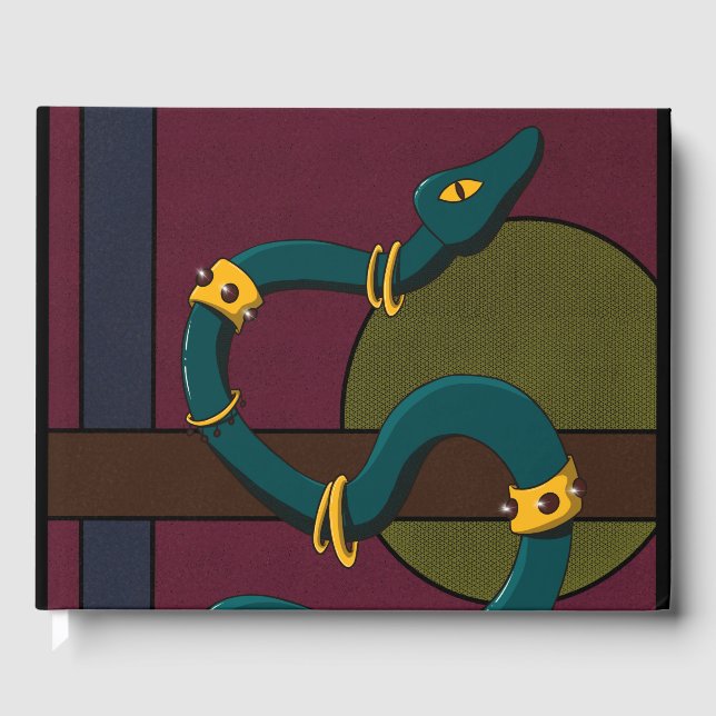 Sticker Quadrat Snake Gästebuch (Vorderseite)