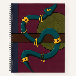 Sticker Quadrat Snake Notizbuch