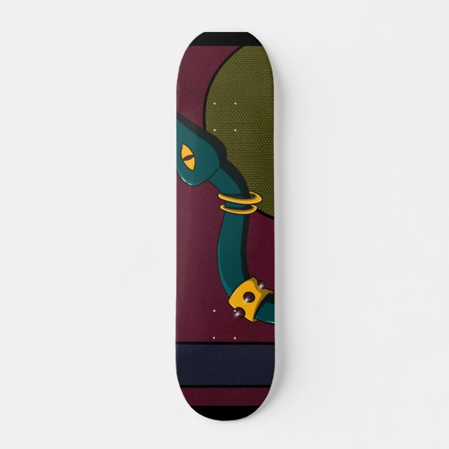 Sticker Quadrat Snake Skateboard (Vorne)