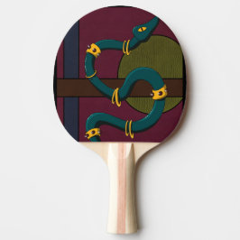 Sticker Quadrat Snake Tischtennis Schläger