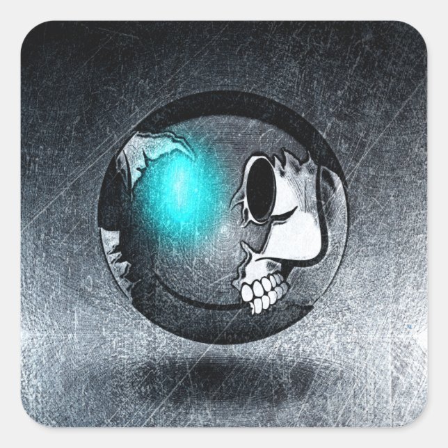Sticker Quadrat Walkermoji Vintage (Vorderseite)