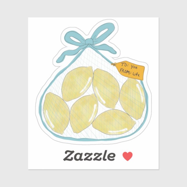 Sticker "Quand la vie vous donne des citrons" (Feuille)