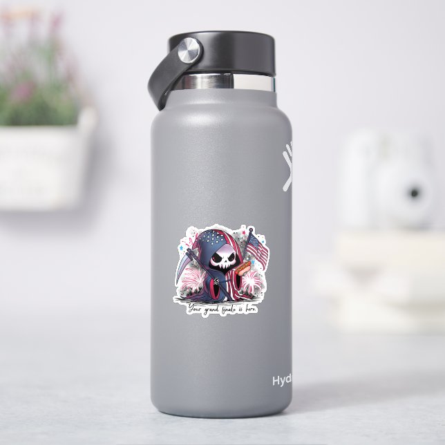 Sticker Quart juillet Grim Reaper (HydroFlask)