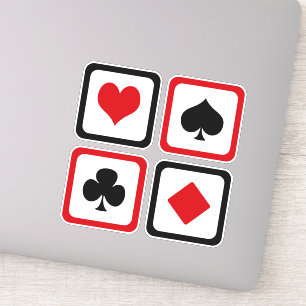 Sticker Quatre costumes de carte