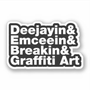 Sticker Quatre éléments de l'Hip hop