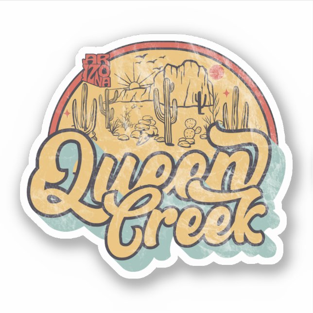 Sticker Queen Creek, Arizona (Devant)