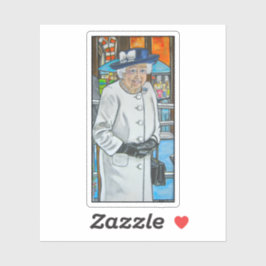 Sticker Queen Elizabeth At Paddington Station