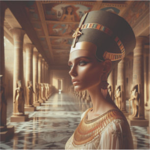 Sticker Queen of Ancient Egypt Royal Art Design