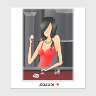 Sticker Queen of the Game - Las Vegas Casino