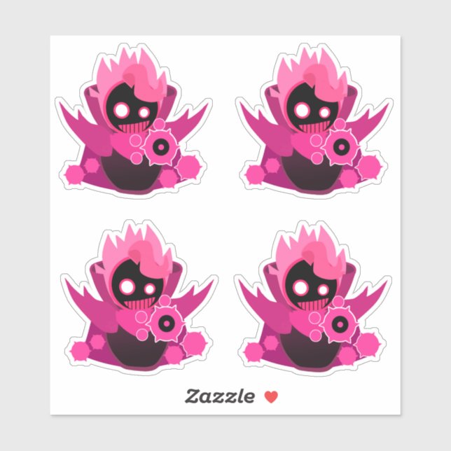 Sticker Quelques Pink Corruption Blixer Dep boss jsab rose (Feuille)