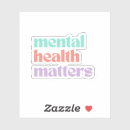 Sticker Questions de santé mentale | Citation Retro Peach 