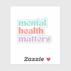 Sticker Questions de santé mentale Citation Retro Peach