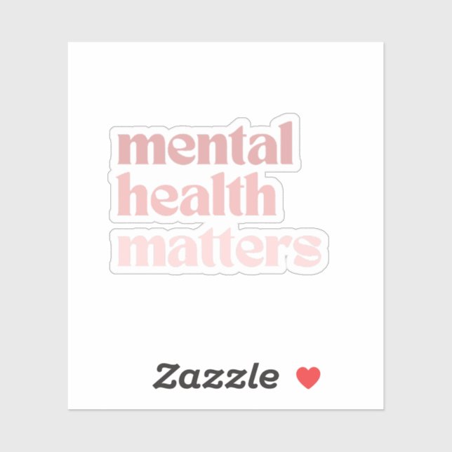 Sticker Questions de santé mentale | Citation rétro Rosa C (Feuille)