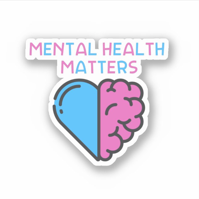 Sticker questions de santé mentale, coeur (Devant)
