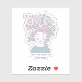 Sticker Questions de santé mentale | Floral Femme Français