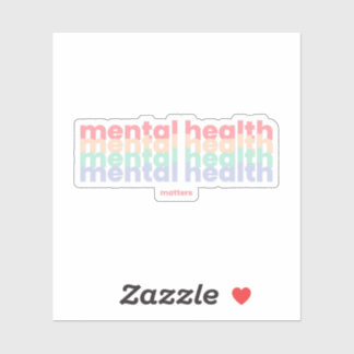 Sticker Questions de santé mentale | Poppins Pastel Rainbo