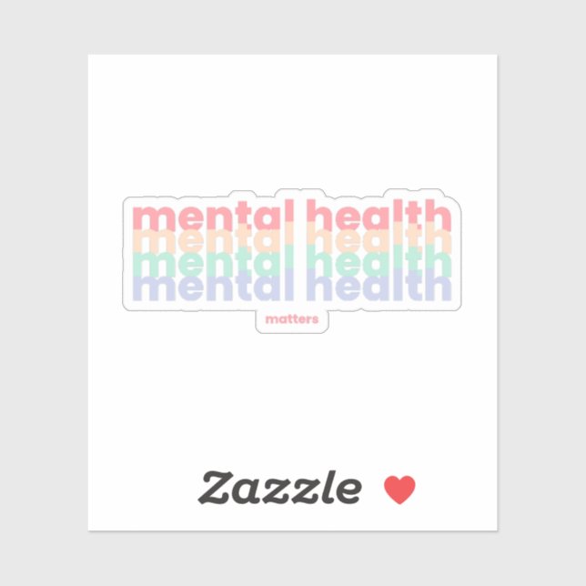 Sticker Questions de santé mentale | Poppins Pastel Rainbo (Feuille)