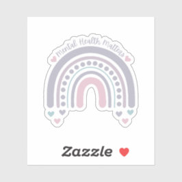 Sticker Questions de santé mentale | Rainbow French Grey