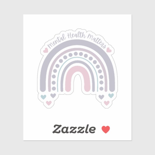 Sticker Questions de santé mentale | Rainbow French Grey (Feuille)