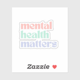 Sticker Questions de santé mentale | Retro Citation Pastel