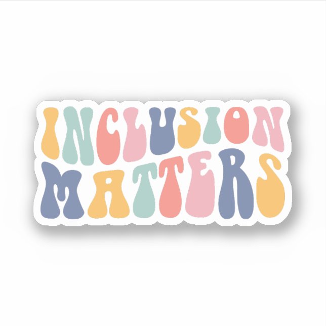 Sticker Questions d'inclusion | SENSIBILISATION SUR L'AUTI (Devant)