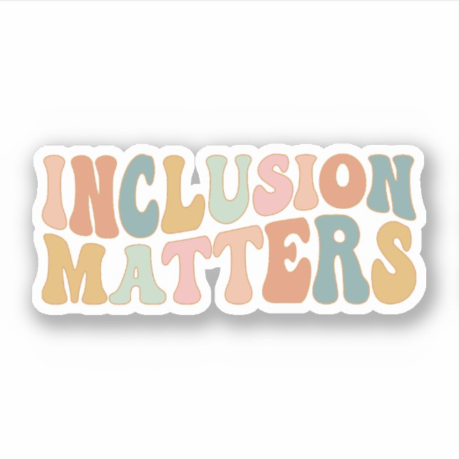 Sticker Questions d'inclusion | SENSIBILISATION SUR L'AUTI (Devant)