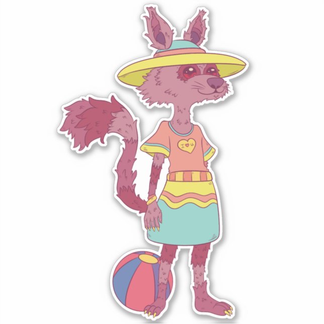 Sticker Raccoon (Devant)