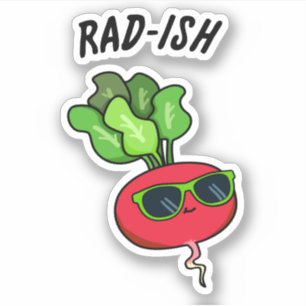 Sticker Rad-ish Funny Vegetable Radish Pun