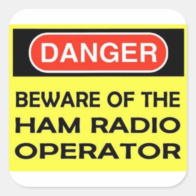 STICKER RADIO DE JAMBRE DANGER (Devant)