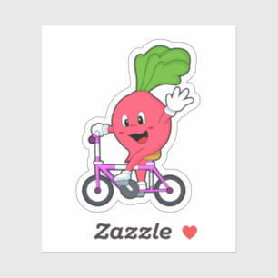 Sticker Radish avec vélo