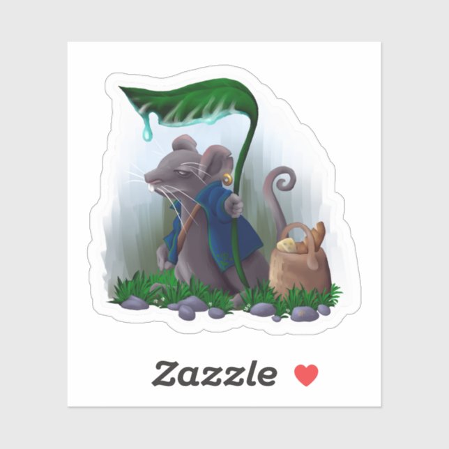 Sticker Rain Mouse |  (Feuille)