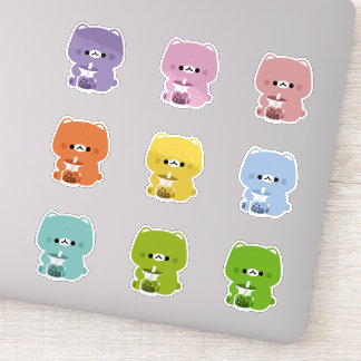 Sticker Rainbow Boba Cat