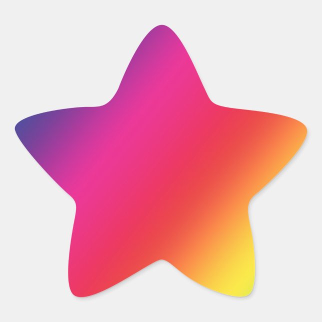 Sticker Rainbow Colours Star (Devant)
