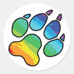 Sticker Rainbow Paw
