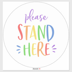 Sticker Rainbow Social Distances Store Grand Étage Marque