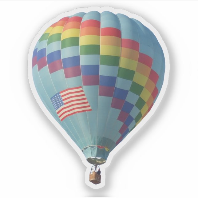 Sticker Rainbow Thru Heaven Hot Air Balloon (Devant)
