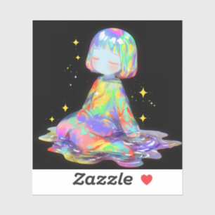 Sticker Rainbowcore Sleepy Chibi Drip Dream