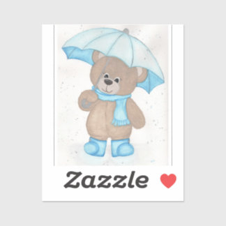 Sticker Rainy Daze Teddy Bear
