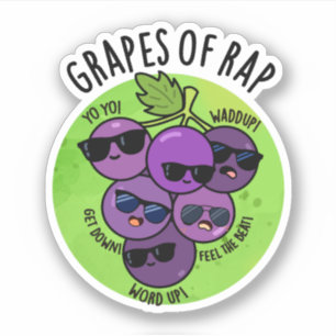 Sticker Raisins De Rap Funny Fruit Pun